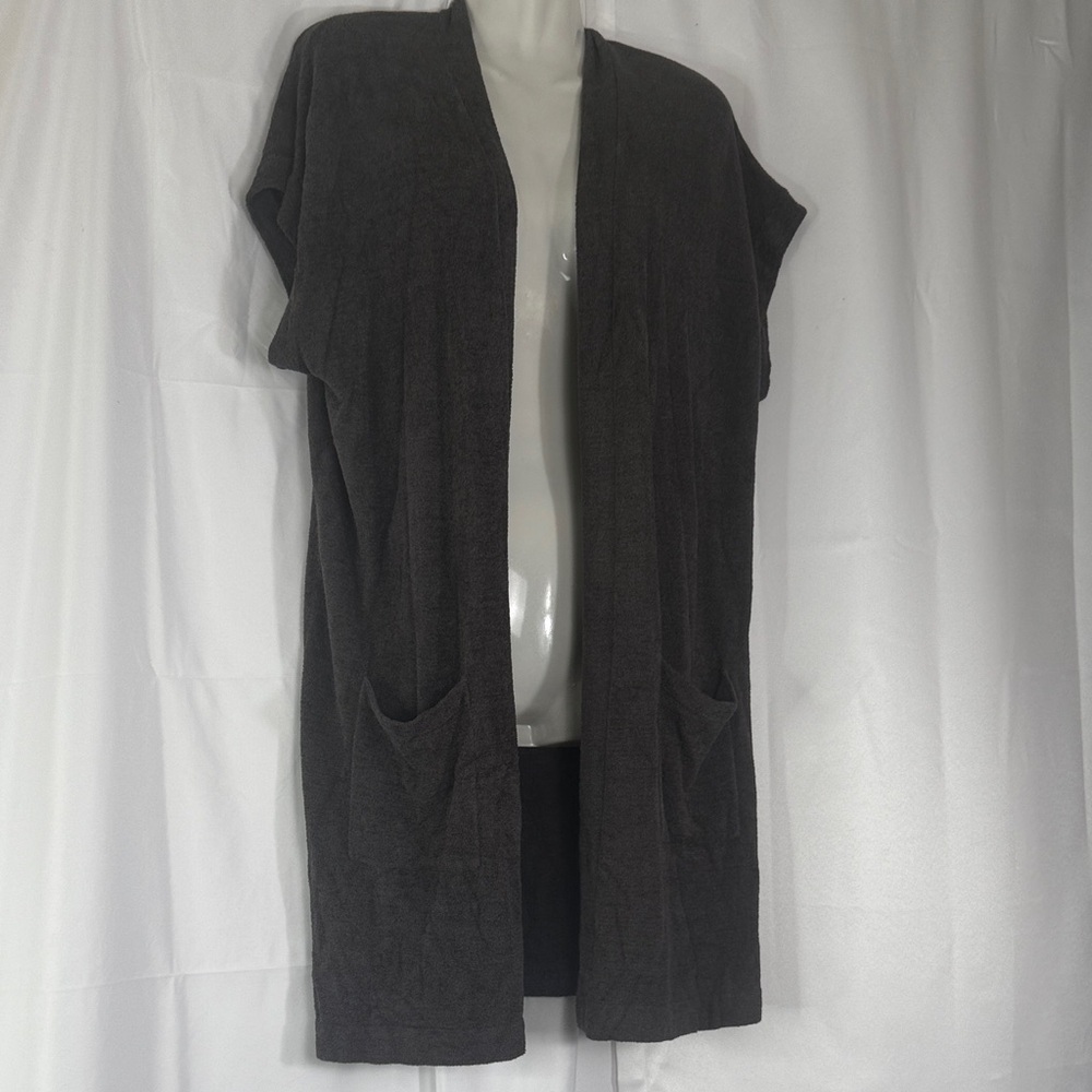 Barefoot Dreams Charcoal Cardigan - Picture 2 of 9